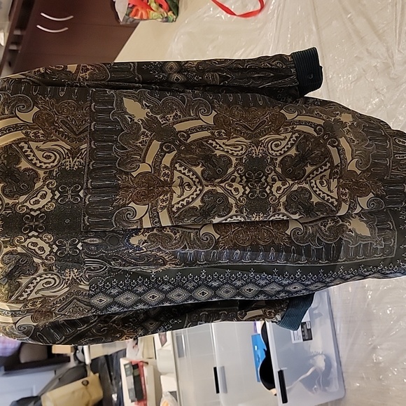 Scarlet Roos Paisley and Corduroy Button Down Blouse - Picture 5 of 6